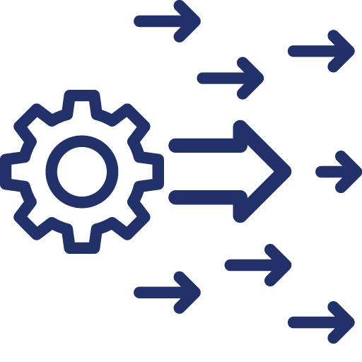 Icon representing accelerated development, deployment, and remote updates with Distech Control